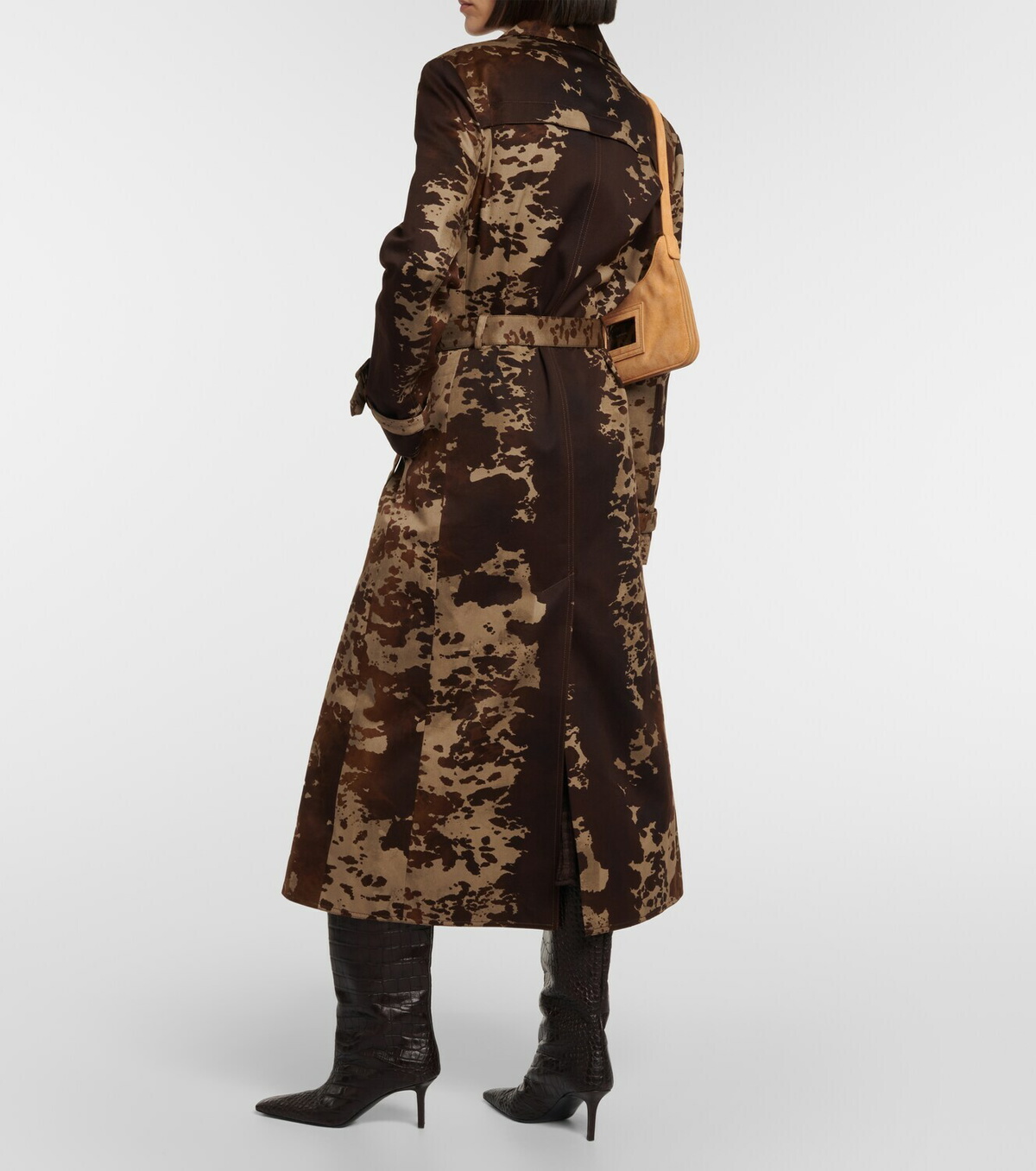 Acne Studios Cow-print cotton trench coat