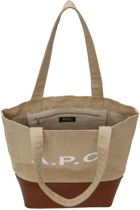 A.P.C. Beige & Brown Axelle Tote