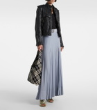 Burberry Belted pleated maxi skirt