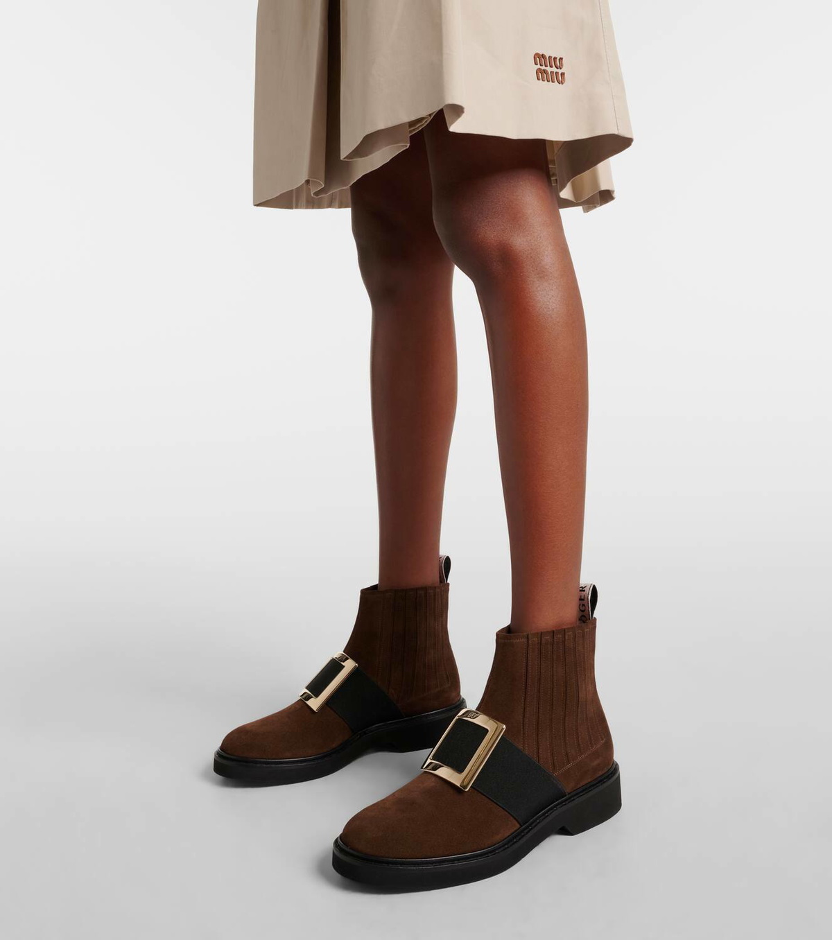 Roger Vivier Viv' Ranger suede Chelsea boots