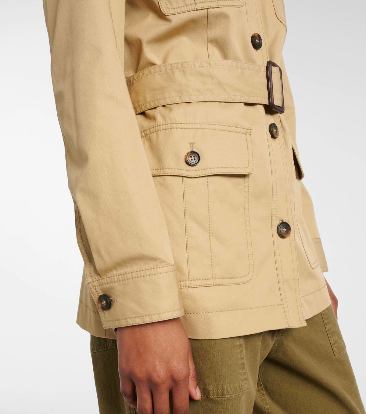 Nili Lotan Mila belted cotton jacket