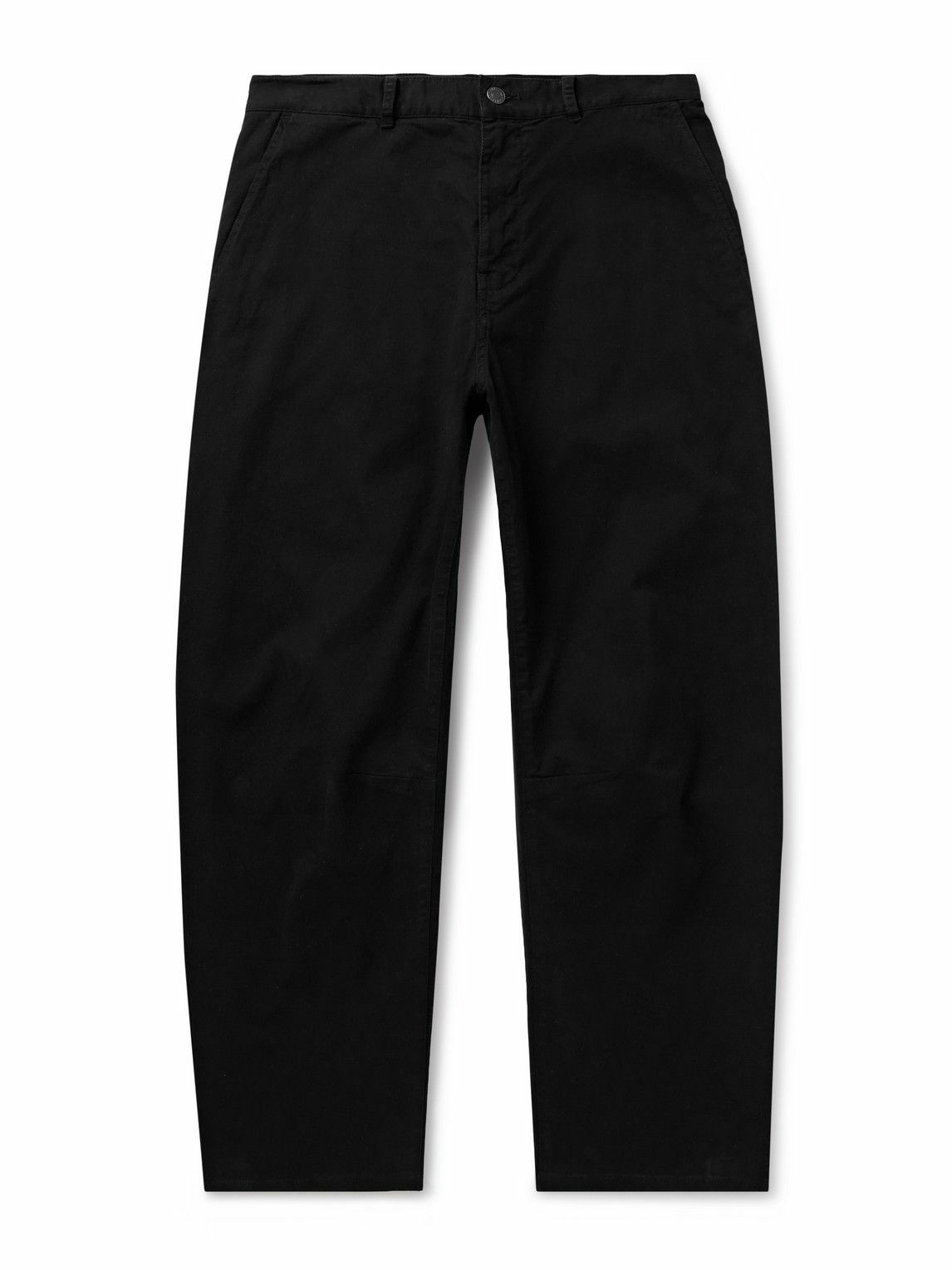 Nili Lotan - Carpenter Straight-Leg Cropped Cotton-Blend Twill Trousers - Black