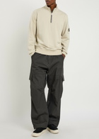 Moose Knuckles Hartsfield Half-zip Cotton Sweatshirt Ecru