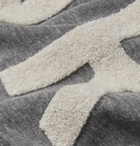 Fear of God - Logo-Appliquéd Mélange Loopback Cotton-Blend Jersey Blanket - Gray