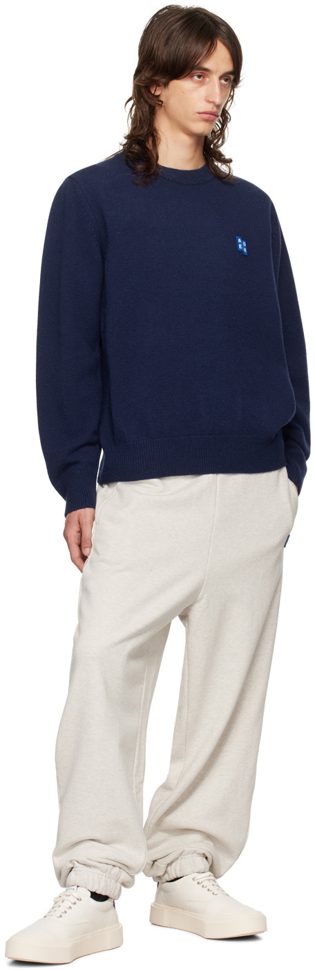 Ader Error クールネック セーター (ネイビー) Ader Error クールネック セーター (ネイビー)