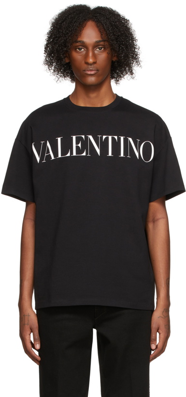 Photo: Valentino Black 'Valentino' Print T-Shirt