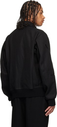 Rick Owens Black Concordians Bonotto Capsule Blixa Bomber Jacket