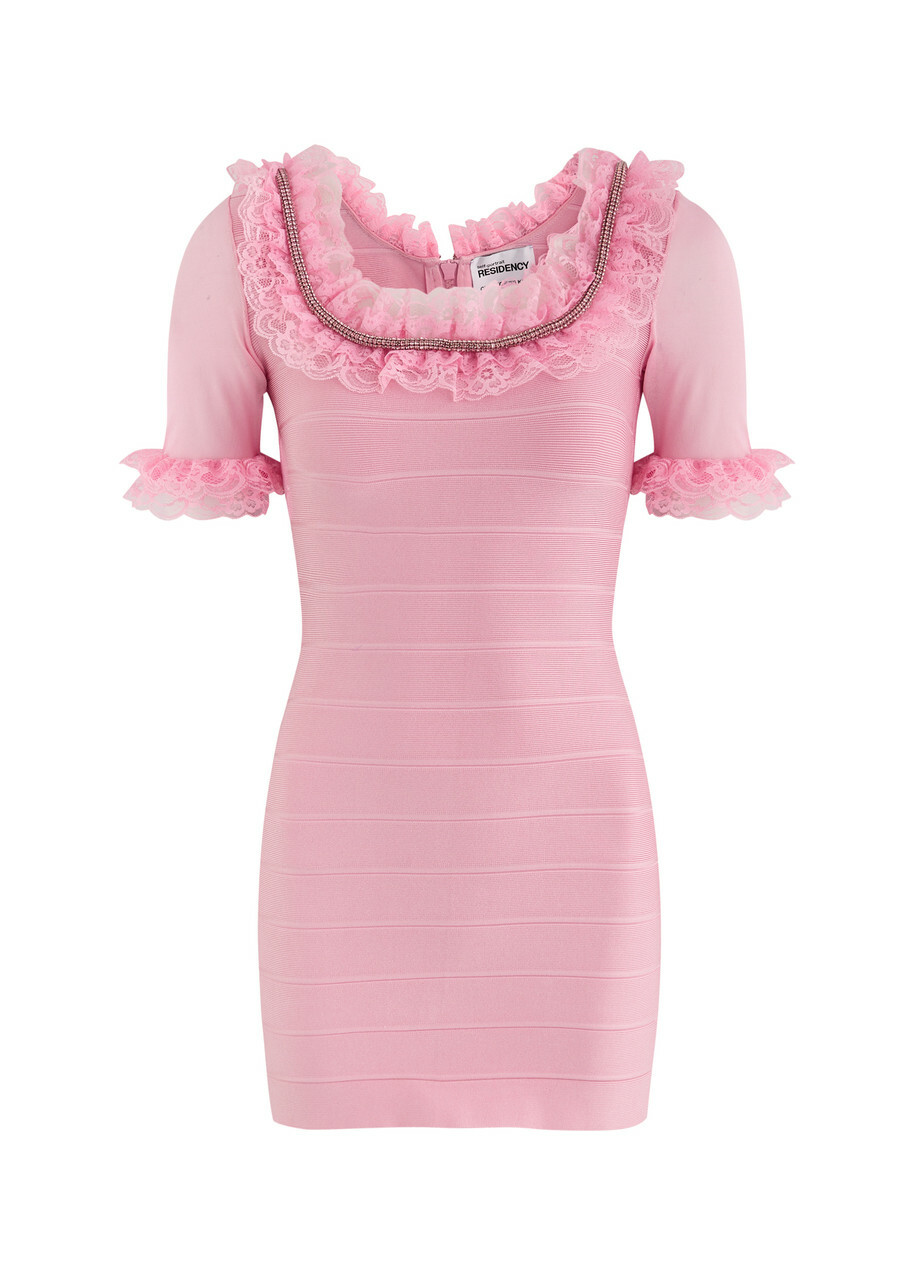 Self-portrait X Christopher Kane Embellished Lace-trimmed