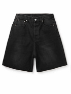 VETEMENTS - Wide-Leg Distressed Shorts - Black