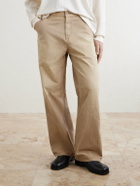Cherry Los Angeles - Wide-Leg Cotton-Twill Chinos - Brown