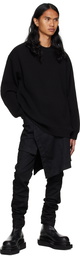 Juun.J Black Paneled Sweatshirt