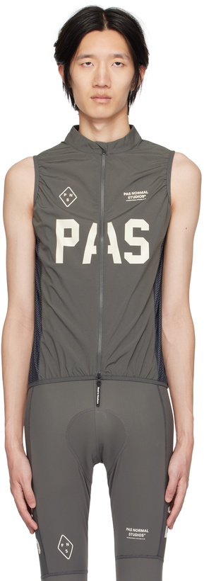 Photo: Pas Normal Studios Gray Stow Away Vest