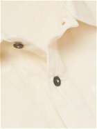 C.P. Company - Logo-Appliquéd Cotton and Linen-Blend Overshirt - Neutrals