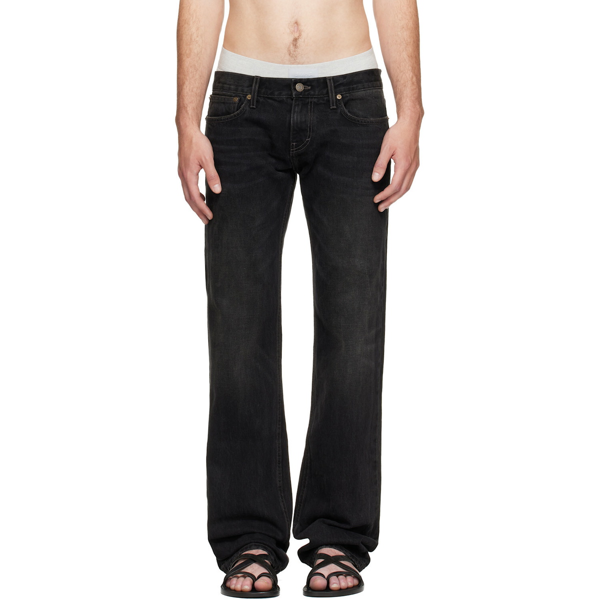 Raimundo Langlois Black Slim Straight Jeans