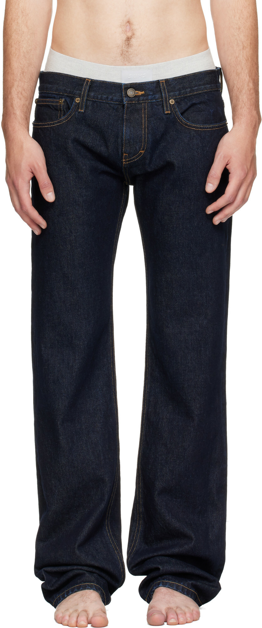Raimundo Langlois Indigo Slim Straight Jeans
