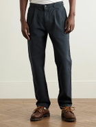 Hartford - Tommy Straight-Leg Cotton-Twill Trousers - Blue