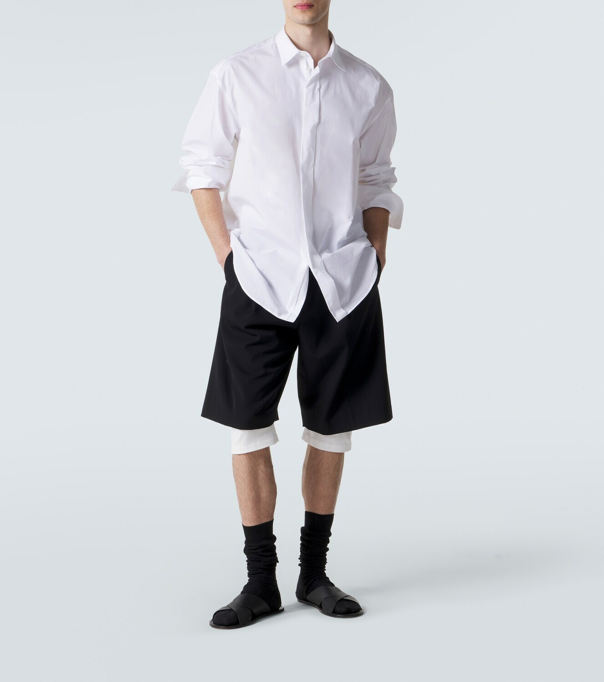 The Row Sayed wool shorts