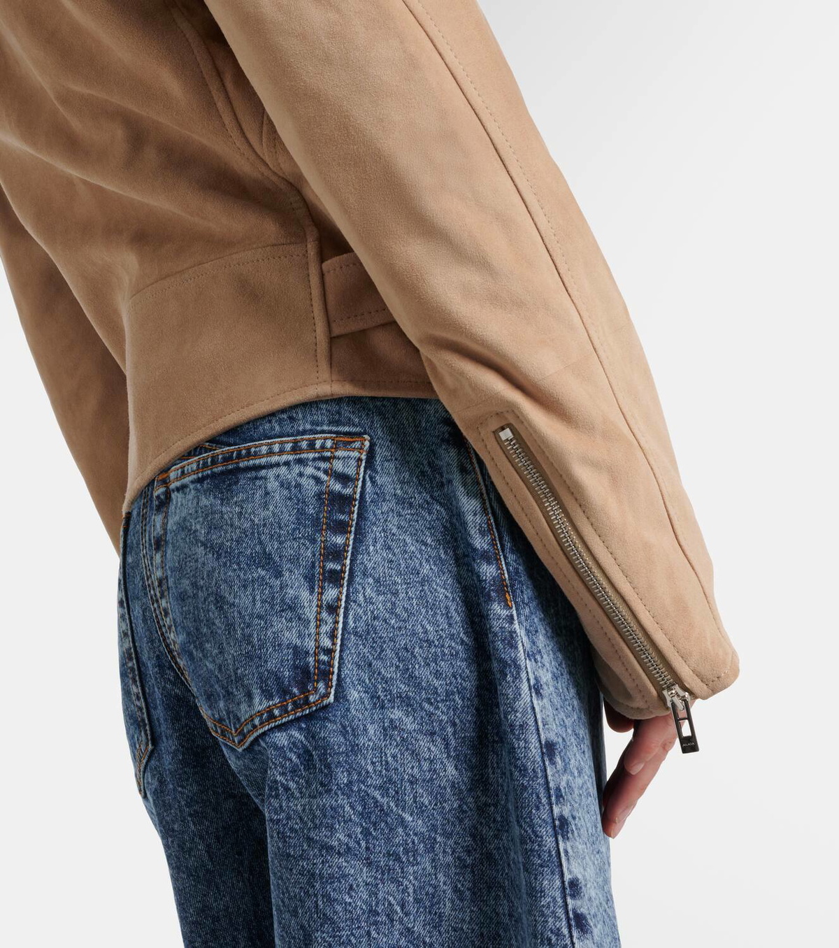 Alaïa Suede biker jacket