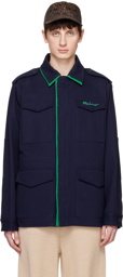 Moschino Navy Flap Pocket Jacket