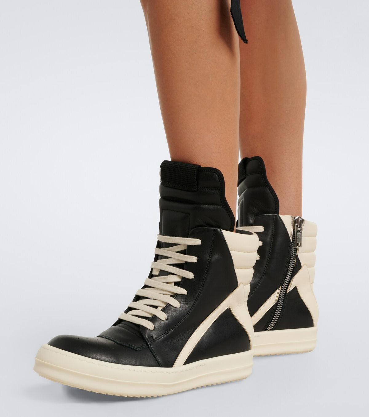 Rick Owens Geobasket leather sneakers