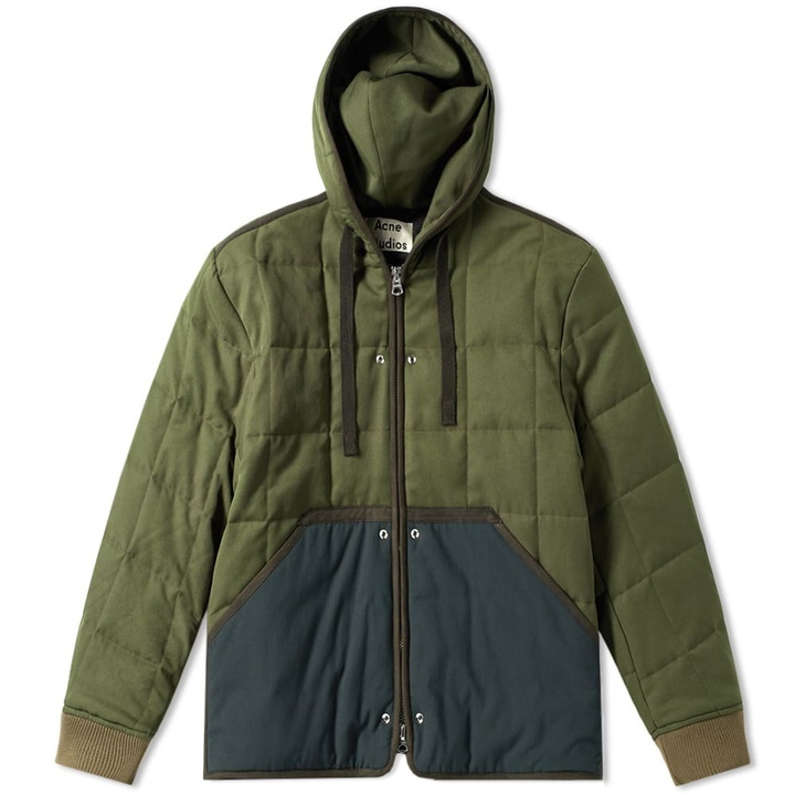 Photo: Acne Studios Quilted Jacket Hunter Green