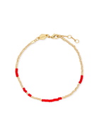 Anni LU Asym Beaded Bracelet - Red - One Size