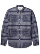 Portuguese Flannel - Printed Padded Cotton-Flannel Shirt Jacket - Blue