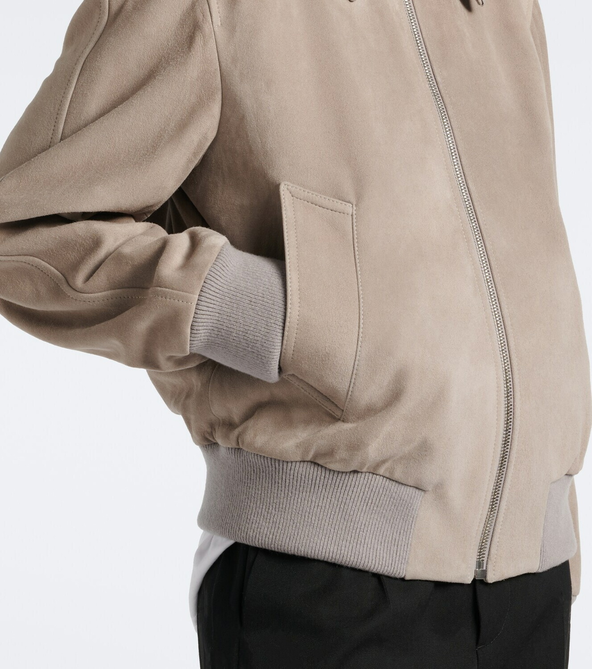 Bottega Veneta Intrecciato suede blouson jacket