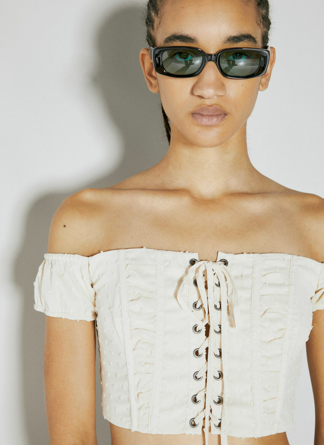 Guess USA Lace Corset Crop Top