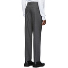 Helmut Lang Grey Flannel Pinstripe Trousers