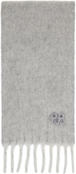 Ruslan Baginskiy Gray Fringed Alpaca-Blend Mid Scarf