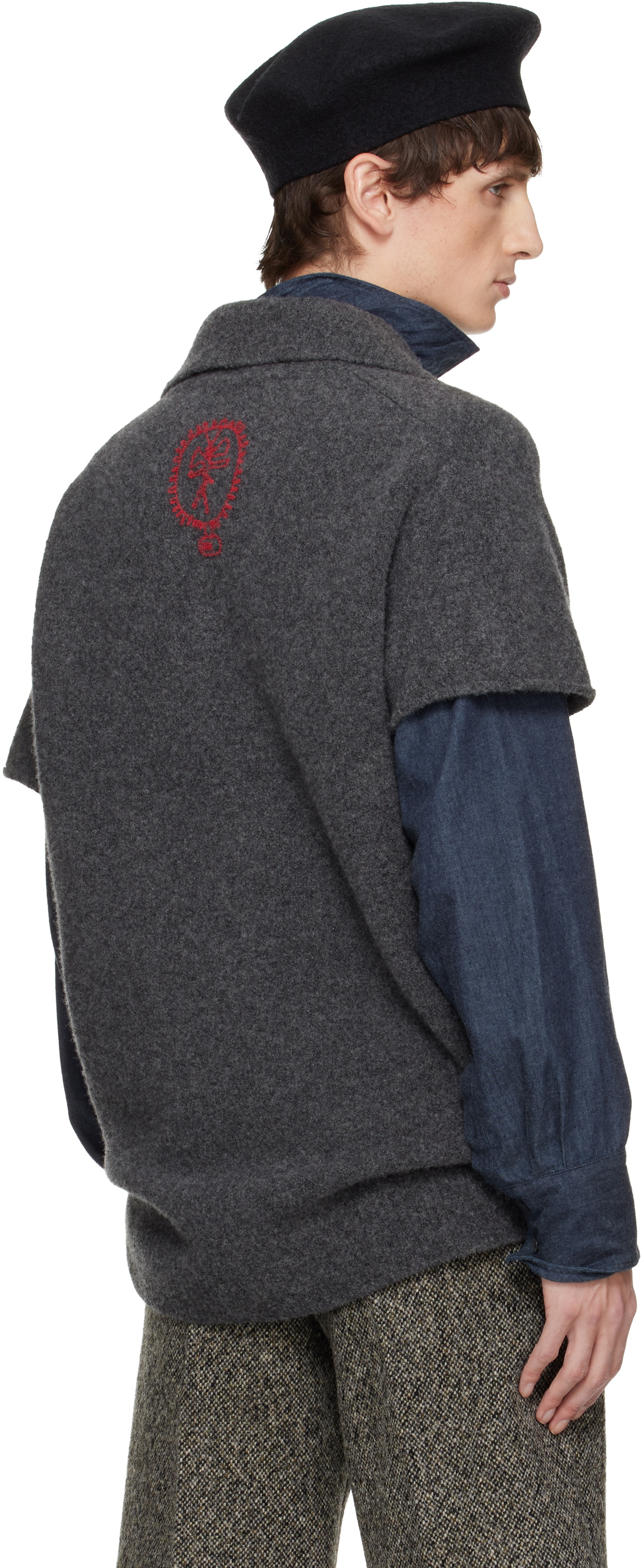 Vivienne Westwood Gray Logo Sweater Vest
