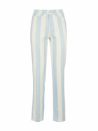 MC2 Saint Barth Woman Light Blue Striped Print Denim Belleville