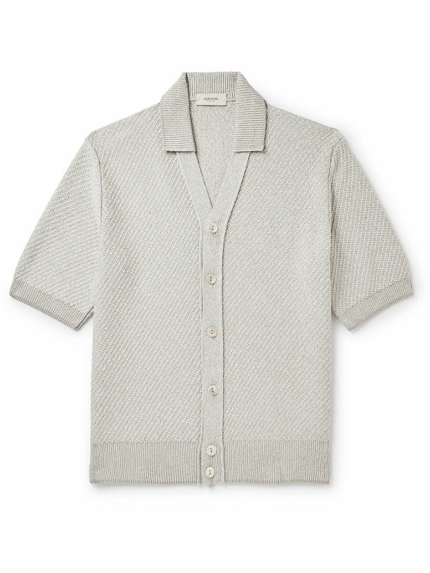 Photo: Agnona - Cotton, Silk and Cashmere-Blend Shirt - Gray