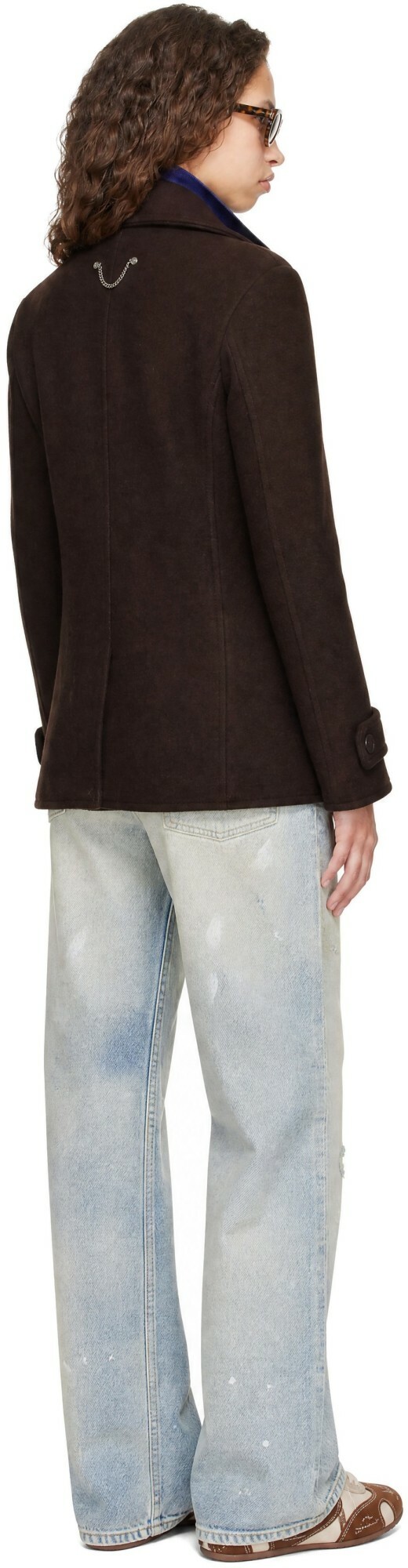 Acne Studios Brown Single-Breasted Wool Jacket