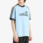 Adidas Men's Premium Knitted T-Shirt in Clear Sky