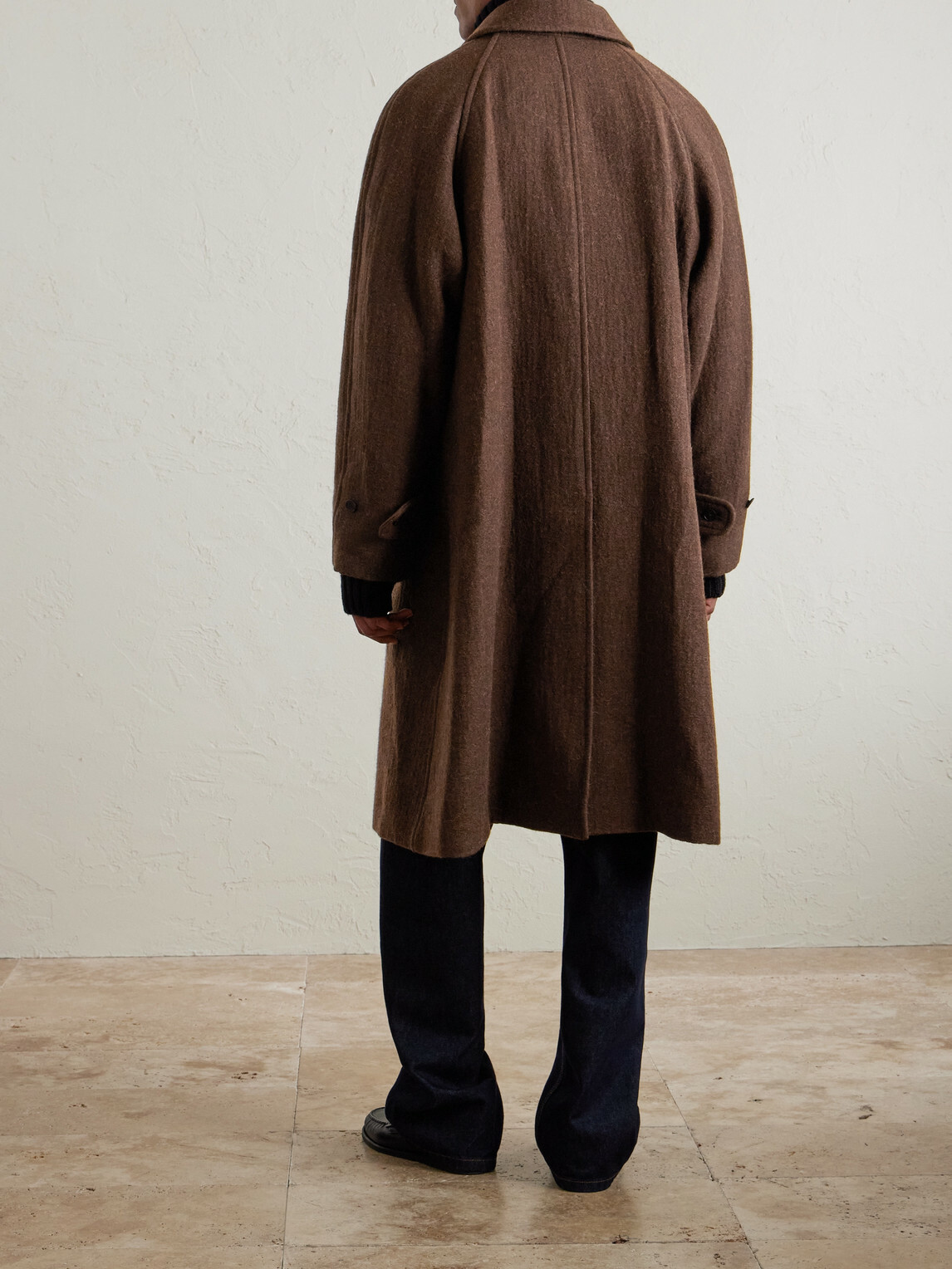 Kaptain Sunshine - Umbrella Wool-Blend Car Coat - Brown