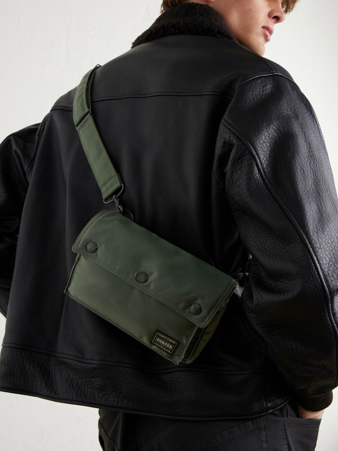 Porter-Yoshida and Co - Tanker Envelope Canvas Belt Bag - Green