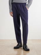 Folk - Drawcord Assembly Straight-Leg Brushed Cotton Trousers - Blue