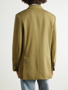 AMI PARIS - Double-Breasted Wool-Tricotine Blazer - Green