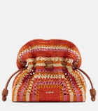 Loewe Paula's Ibiza Flamenco Medium raffia clutch