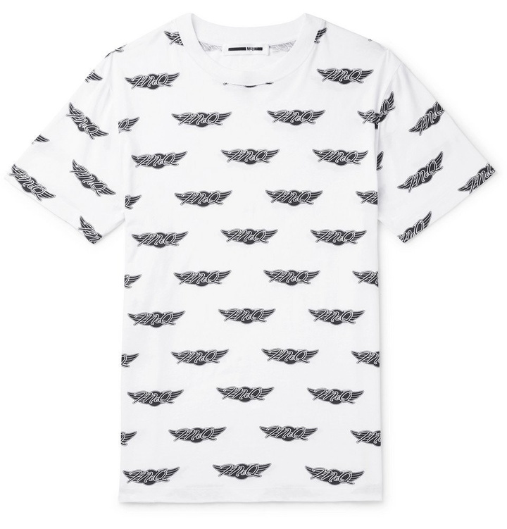 Photo: McQ Alexander McQueen - Printed Cotton-Jersey T-Shirt - Men - White