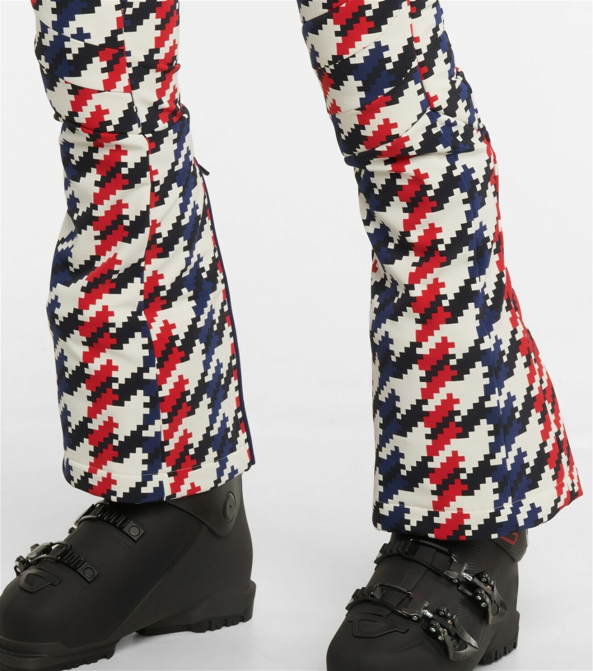 Houndstooth Mid-Rise Aurora Flare Pant