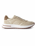 Loro Piana - Weekend Walk Suede-Trimmed Shell Sneakers - Neutrals