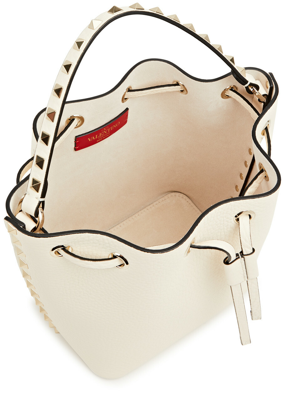 Valentino Garavani Rockstud Leather Bucket Bag, Bucket Bag