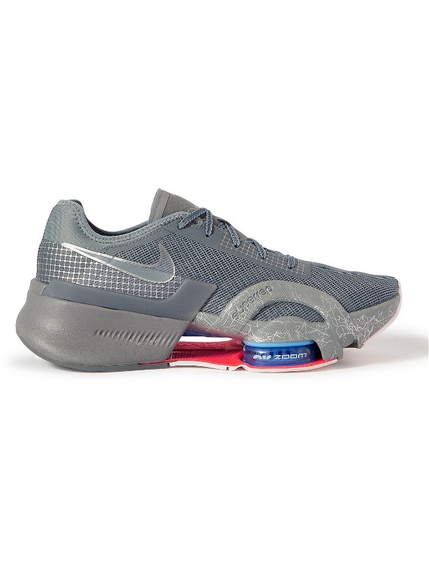 Photo: Nike Training - Air Zoom SuperRep 3 Mesh Sneakers - Gray