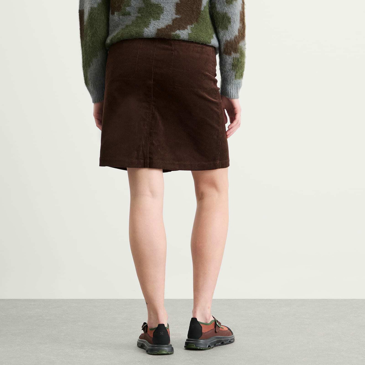 Gramicci Women's Button Down Midi Skirt in Deep Brown