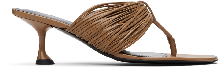 Photo: Proenza Schouler Khaki Cable T-Strap Heeled Sandals