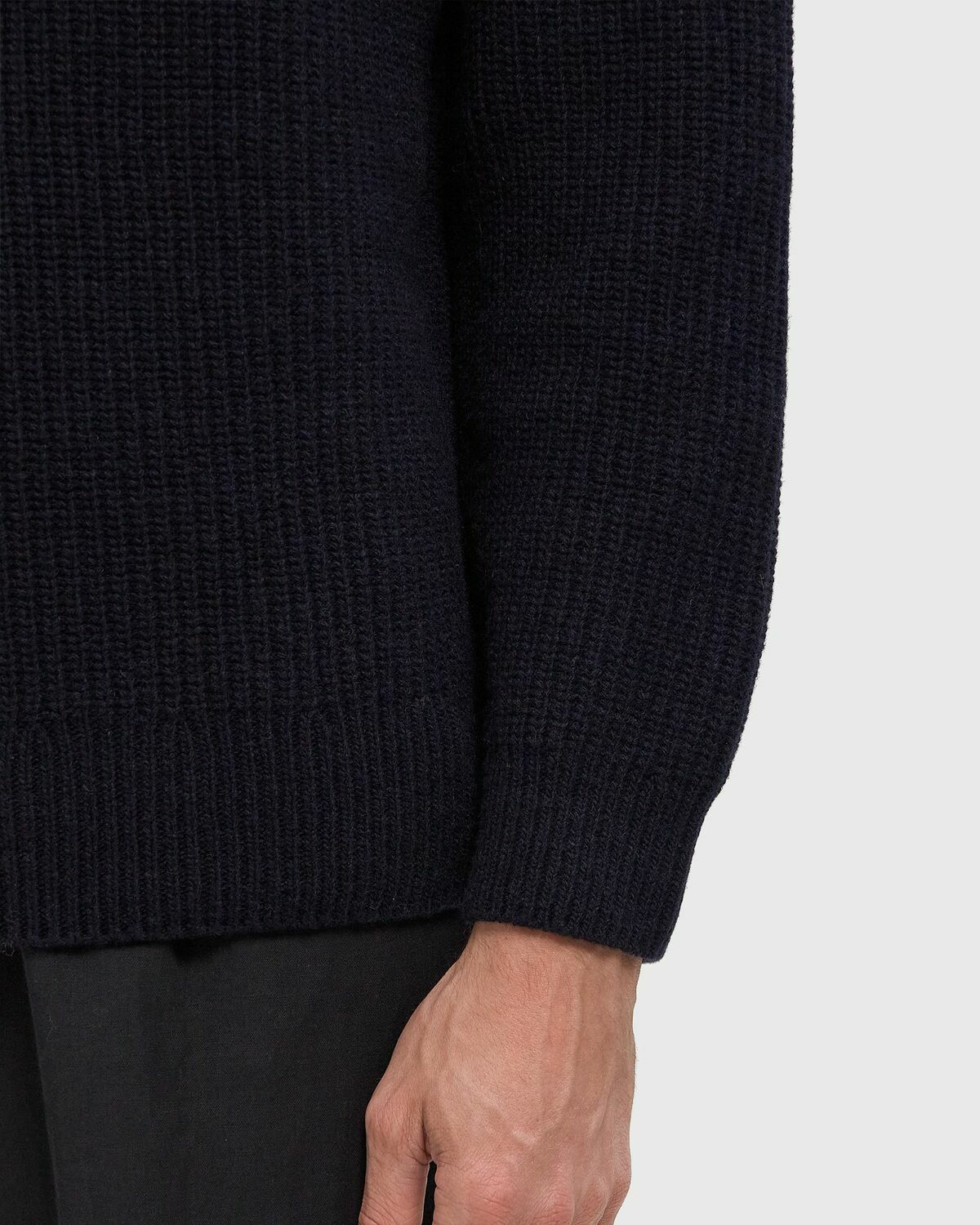 CLOSED ZIPPED JUMPER Blue Mens Pullover