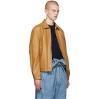 Loewe Reversible Tan Leather Zip Blouson Jacket